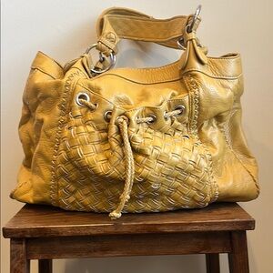 Steve Madden Yellow Shoulder Bag with Gold Hardware